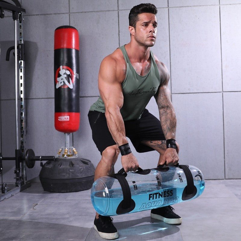 Transparent Cylindrical Weight-bearing Fitness Water Dumbbell Fitness Exercise Training Weightlifting Equipment Angelwarriorfitness.com