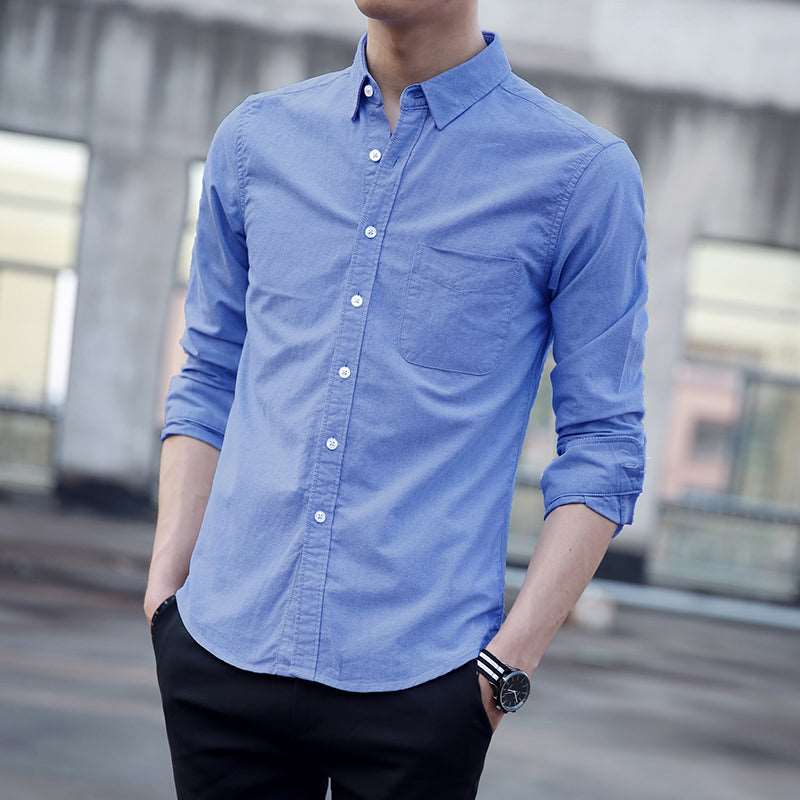 Men's Long sleeve Slim Fit casual Shirt Angelwarriorfitness.com