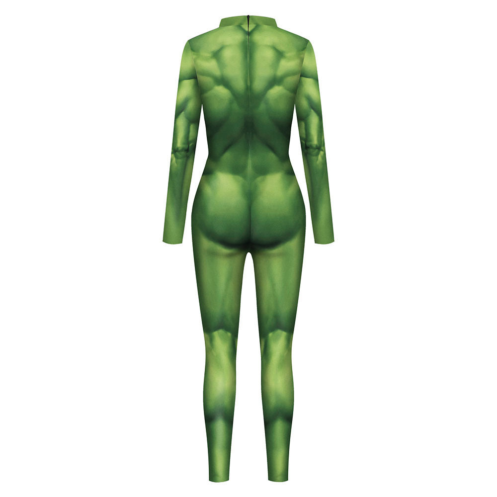 Cosplay Costume Muscle 3D Printing Male Long Sleeve Halloween Carnival Jumpsuits Angelwarriorfitness.com