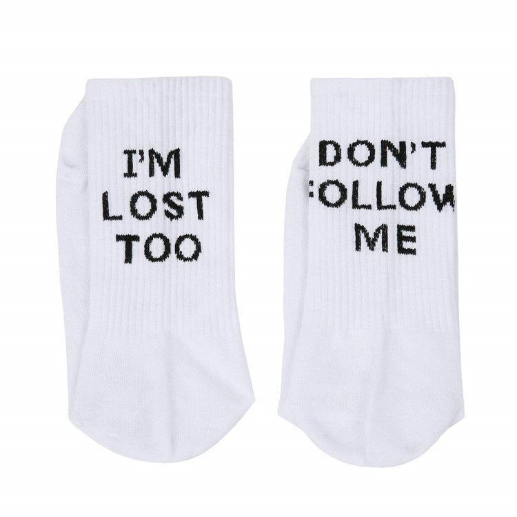 Don't follow me socks