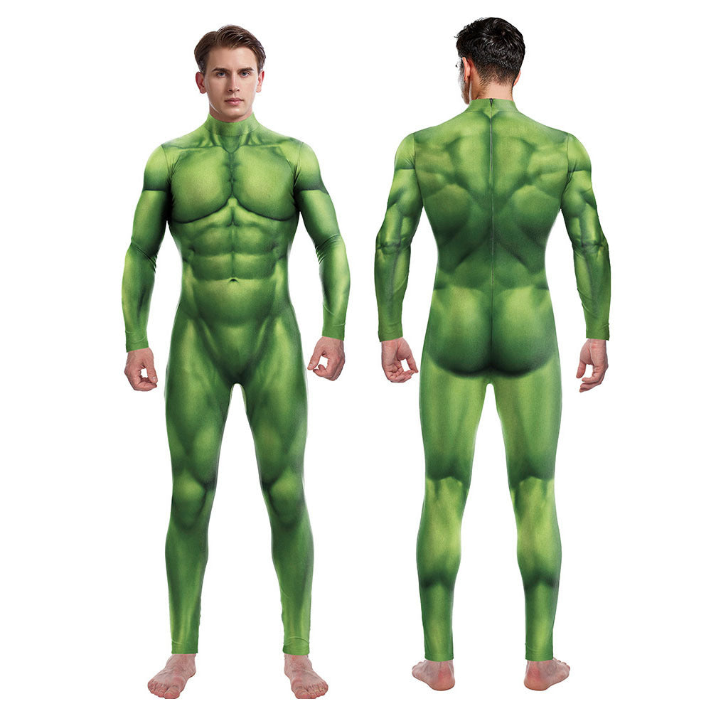 Cosplay Costume Muscle 3D Printing Male Long Sleeve Halloween Carnival Jumpsuits Angelwarriorfitness.com