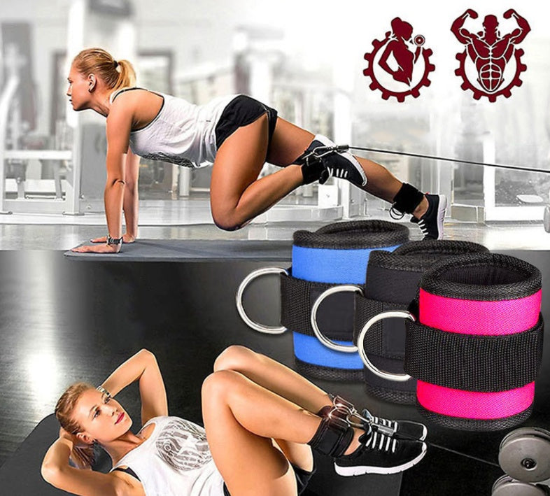 New D-ring Ankle Strap Buckle Adjustable Ankle Weights Gym Leg Ankle Cuffs Power Weight Lifting Fitness Rope 1/2PC Angelwarriorfitness.com