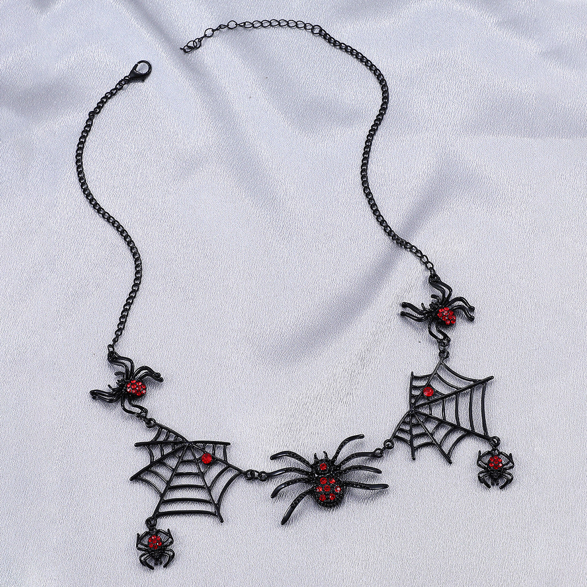 Halloween Spider And Spider Web Necklace Personality Clavicle Necklace Fashion Jewelry Accessories Angelwarriorfitness.com