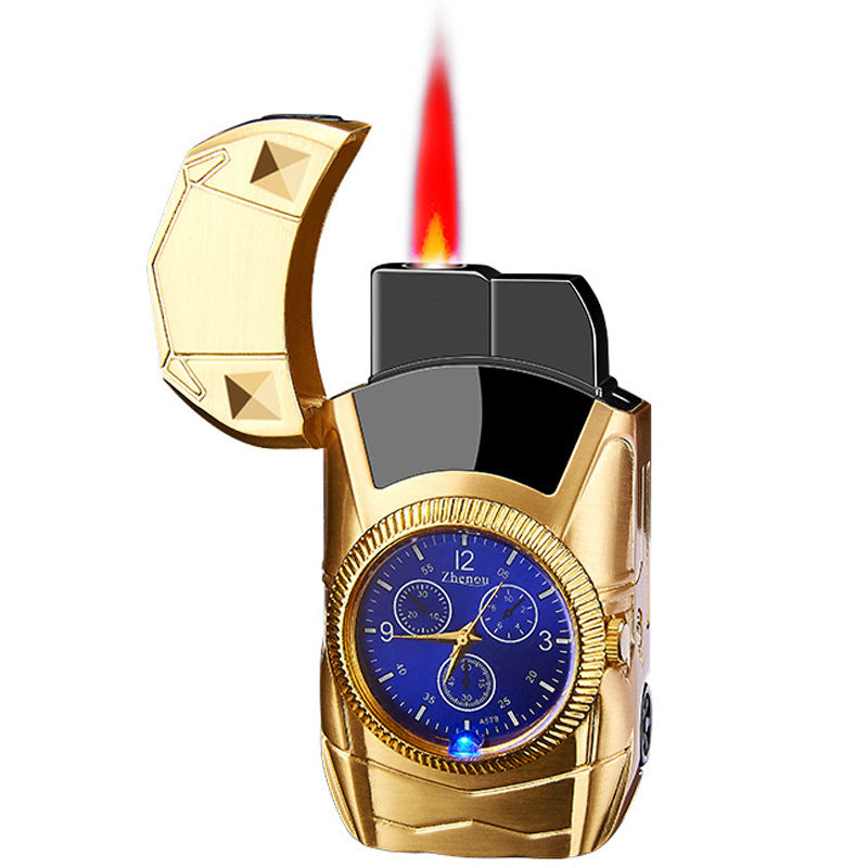 Sports Car Windproof Watch Lighter Creative Colorful Flashing Light Angelwarriorfitness.com