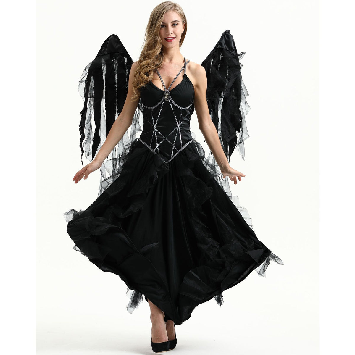 Halloween Demon Dark Angel Costume Angelwarriorfitness.com