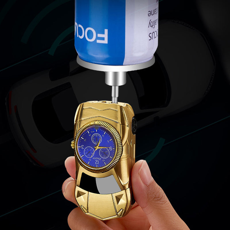 Sports Car Windproof Watch Lighter Creative Colorful Flashing Light Angelwarriorfitness.com