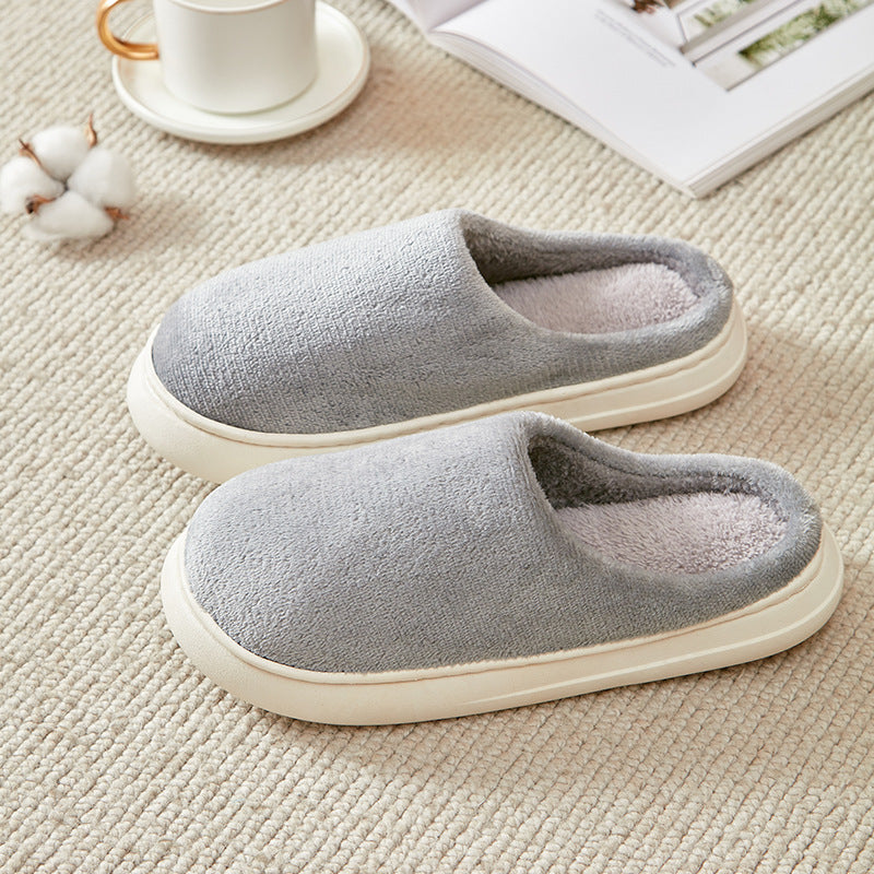 Fleece-lined Thickened Cotton Slippers Platform Angelwarriorfitness.com