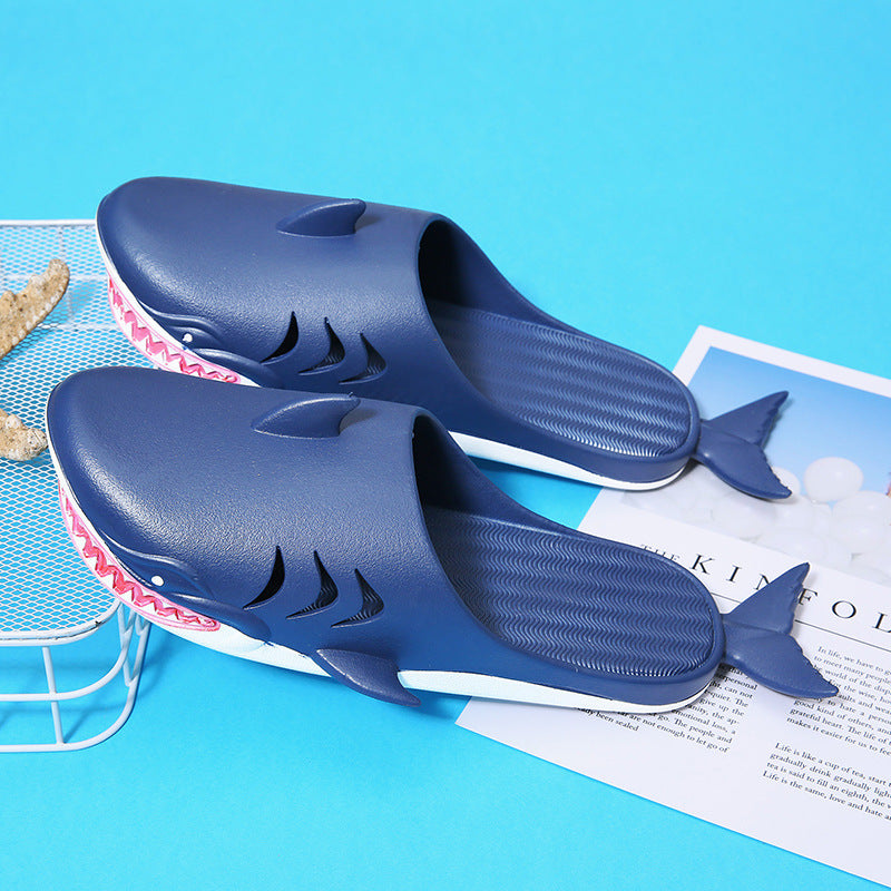 Shark Slippers Beach Shoes Home Flat Slippers Women Men Angelwarriorfitness.com