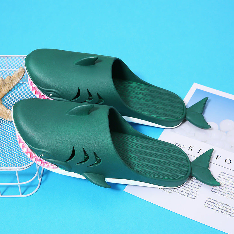 Shark Slippers Beach Shoes Home Flat Slippers Women Men Angelwarriorfitness.com