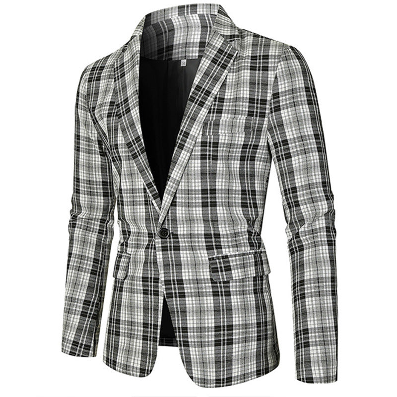 Spring New Striped Suit Jacket Men's Casual Angelwarriorfitness.com