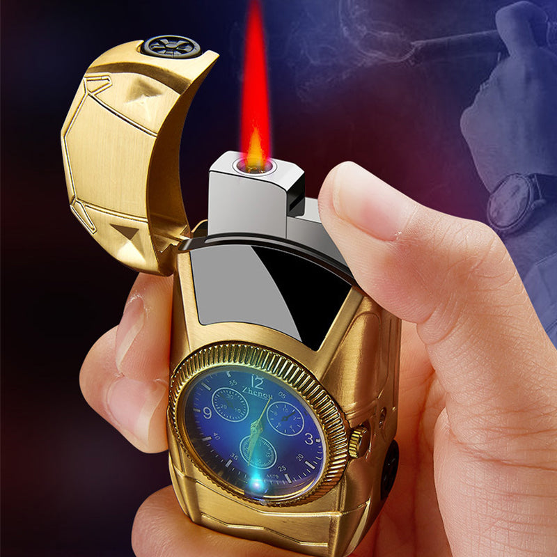 Sports Car Windproof Watch Lighter Creative Colorful Flashing Light Angelwarriorfitness.com