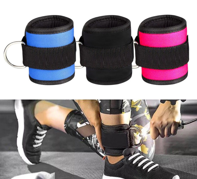 New D-ring Ankle Strap Buckle Adjustable Ankle Weights Gym Leg Ankle Cuffs Power Weight Lifting Fitness Rope 1/2PC Angelwarriorfitness.com