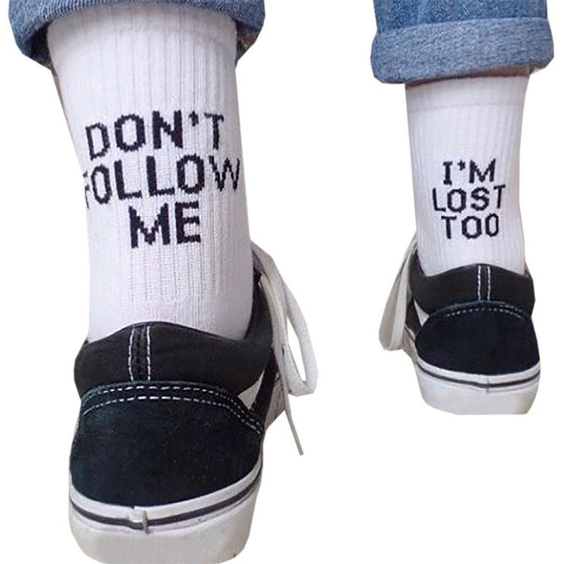 Don't follow me socks