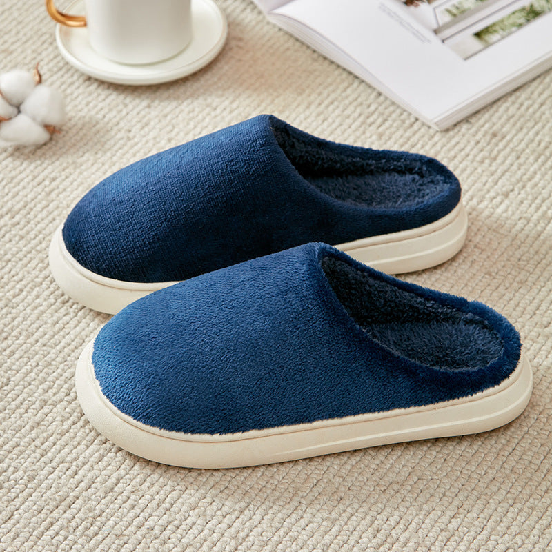 Fleece-lined Thickened Cotton Slippers Platform Angelwarriorfitness.com