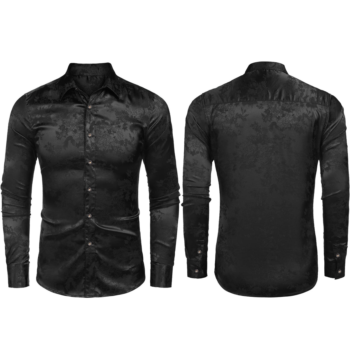 Men's Silk Satin Dress Shirt Angelwarriorfitness.com