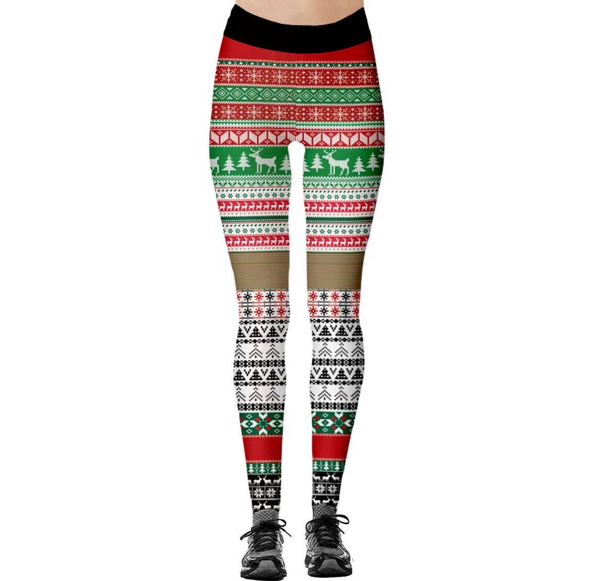 Christmas Printed Sports Hip Raise High Waist Leggings Angelwarriorfitness.com