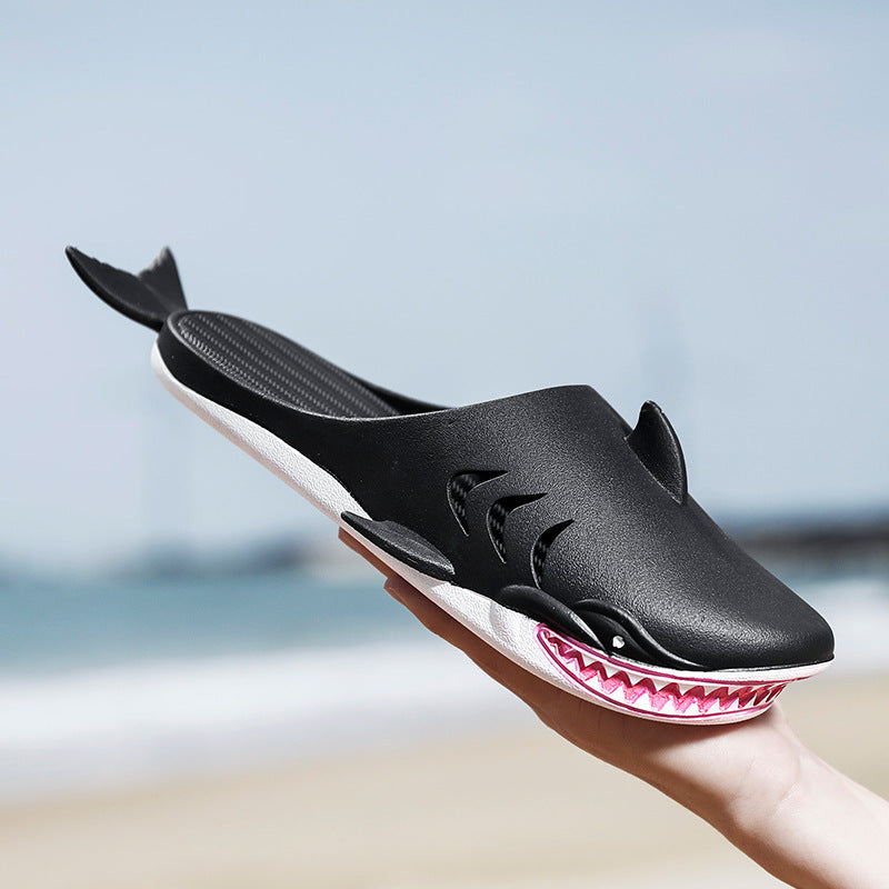 Shark Slippers Beach Shoes Home Flat Slippers Women Men Angelwarriorfitness.com