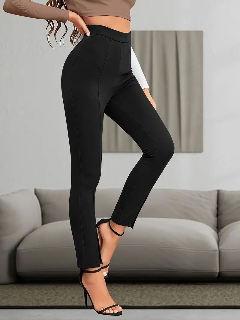 European And American High Waist Casual Sports Split High Slim Fit Comfortable Breathable Hip Lifting Yoga Leggings Angelwarriorfitness.com