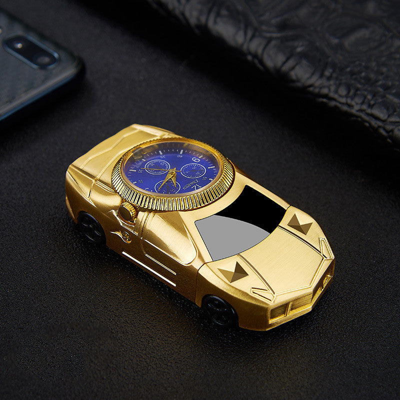 Sports Car Windproof Watch Lighter Creative Colorful Flashing Light Angelwarriorfitness.com