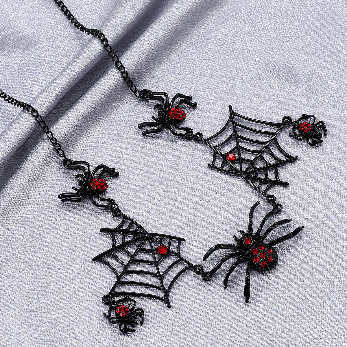 Halloween Spider And Spider Web Necklace Personality Clavicle Necklace Fashion Jewelry Accessories Angelwarriorfitness.com