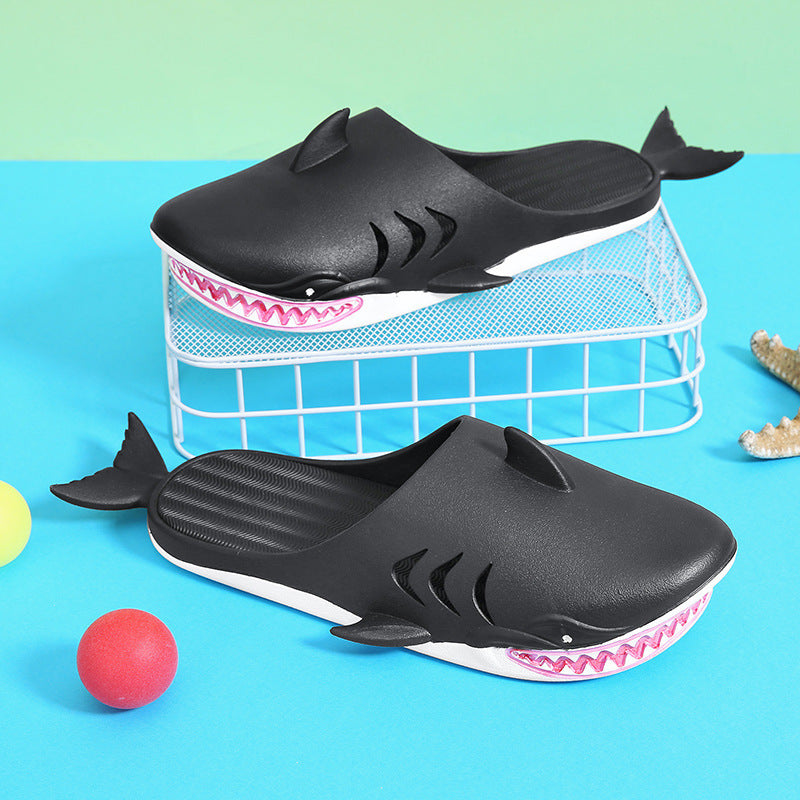 Shark Slippers Beach Shoes Home Flat Slippers Women Men Angelwarriorfitness.com