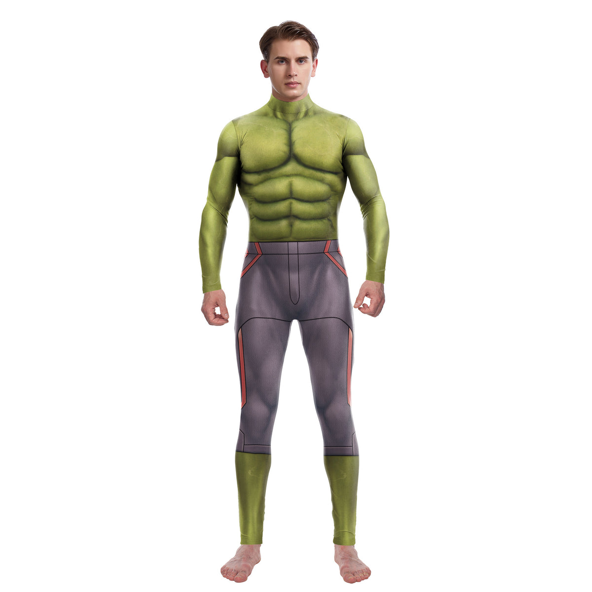 Cosplay Costume Muscle 3D Printing Male Long Sleeve Halloween Carnival Jumpsuits Angelwarriorfitness.com