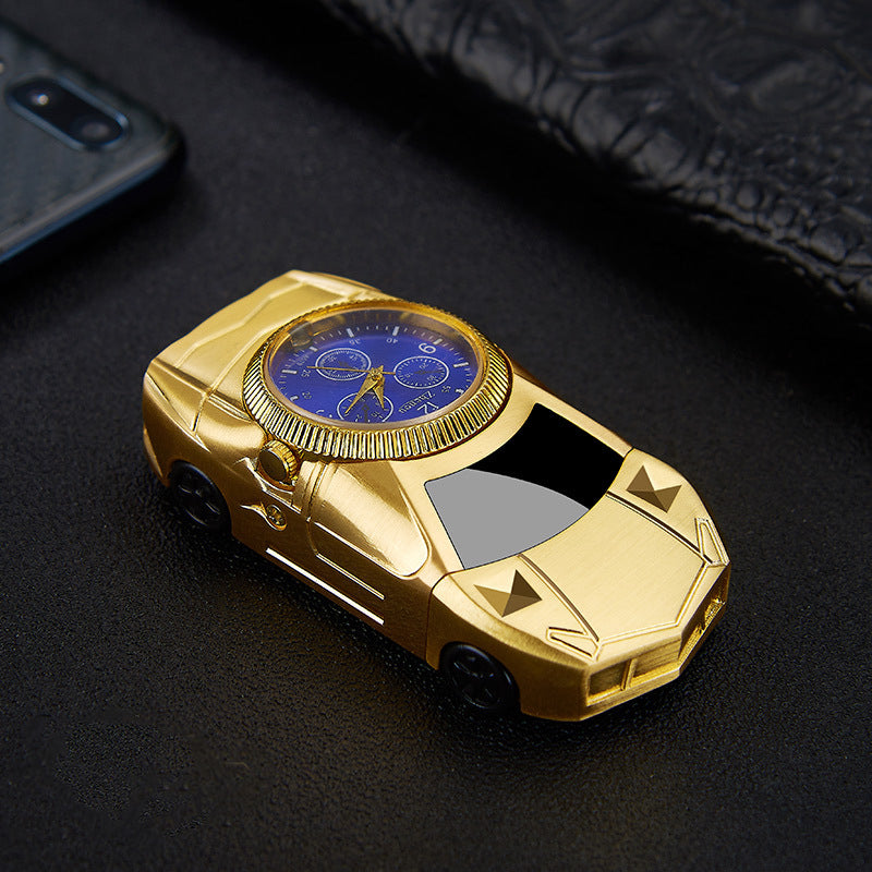 Sports Car Windproof Watch Lighter Creative Colorful Flashing Light Angelwarriorfitness.com