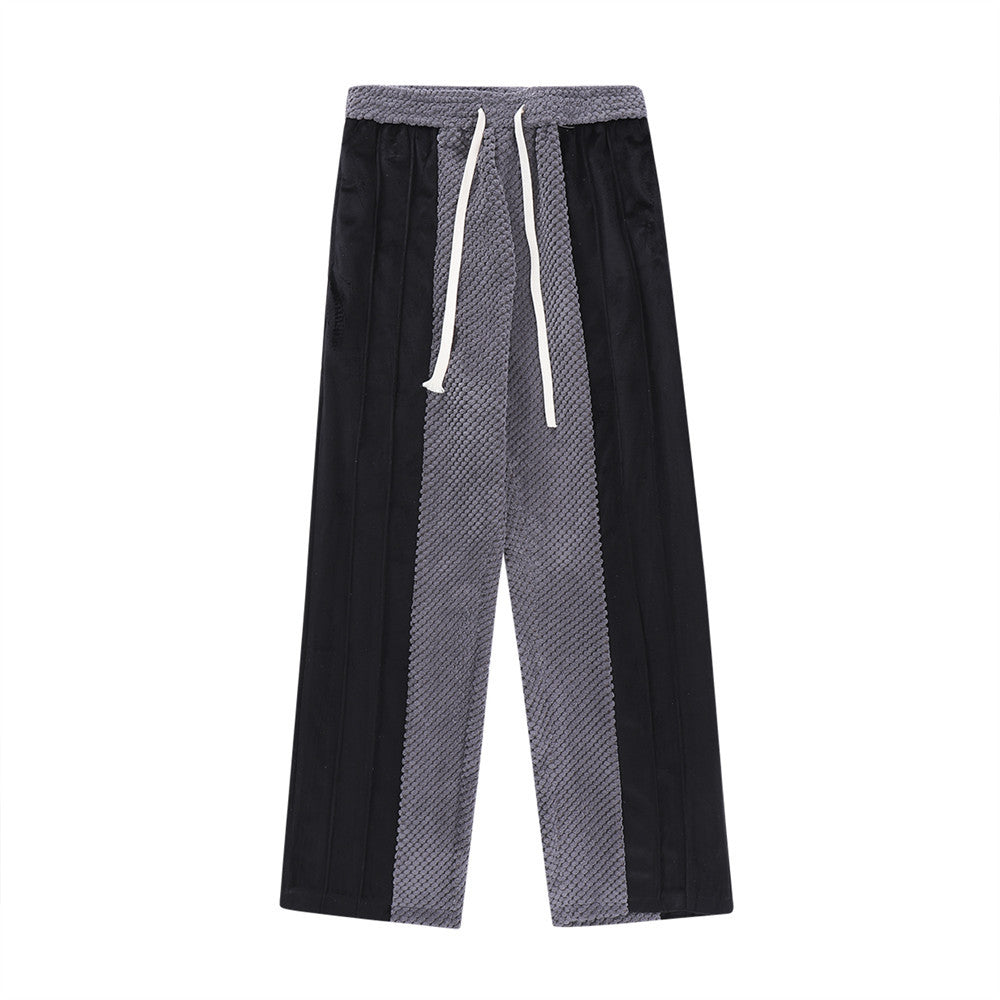 Loose Drawstring Straight-leg Trousers Wide-leg Trousers Angelwarriorfitness.com