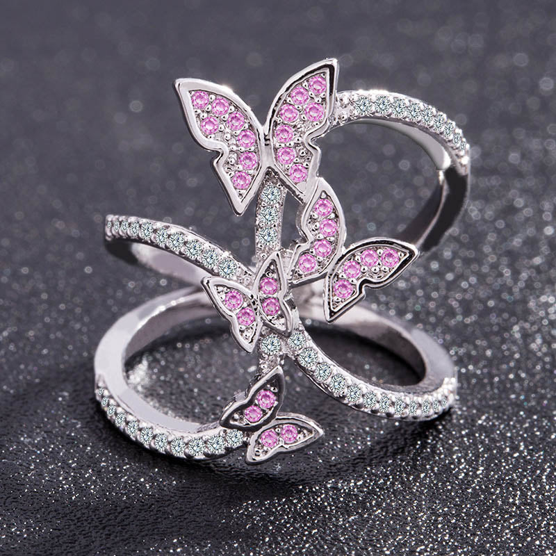Butterfly split calf ring wedding ring Angelwarriorfitness.com