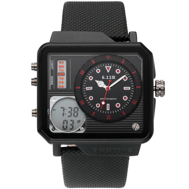 Men's watch multi-function sports watch belt watch electronic watch Angelwarriorfitness.com