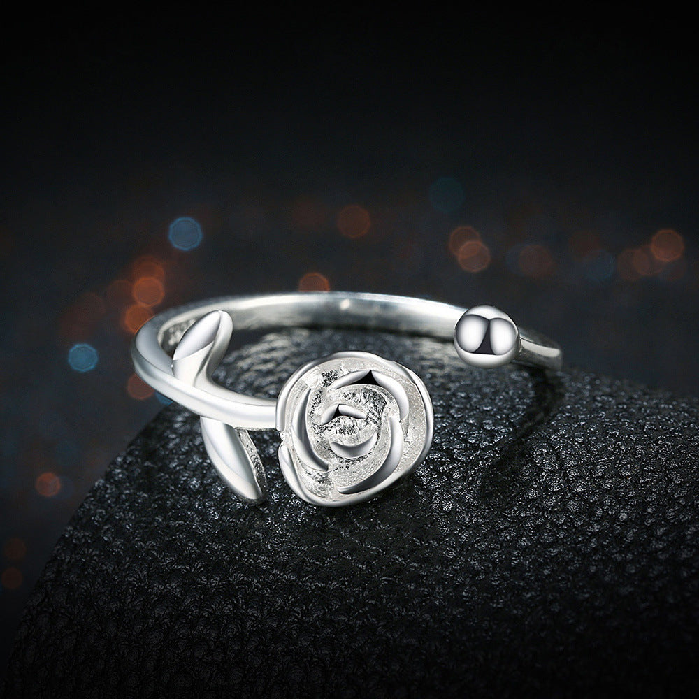 Beautiful rose tail ring sterling silver ring Angelwarriorfitness.com