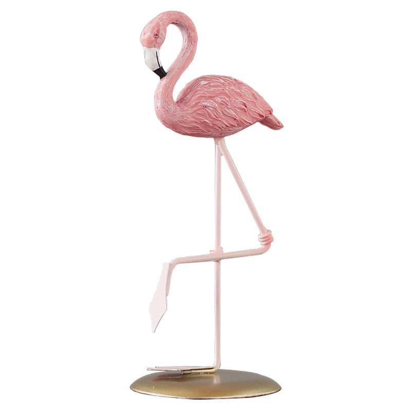 Flamingo ornament stand art statue art gift Angelwarriorfitness.com