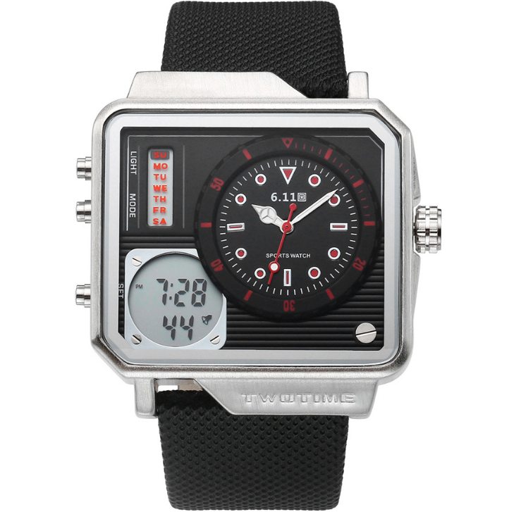 Men's watch multi-function sports watch belt watch electronic watch Angelwarriorfitness.com