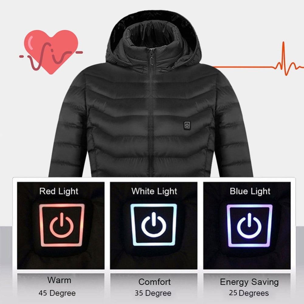 New Heated Jacket Coat USB Electric Jacket Cotton Coat Heater Thermal Clothing Heating Vest Men's Clothes Winter Angelwarriorfitness.com