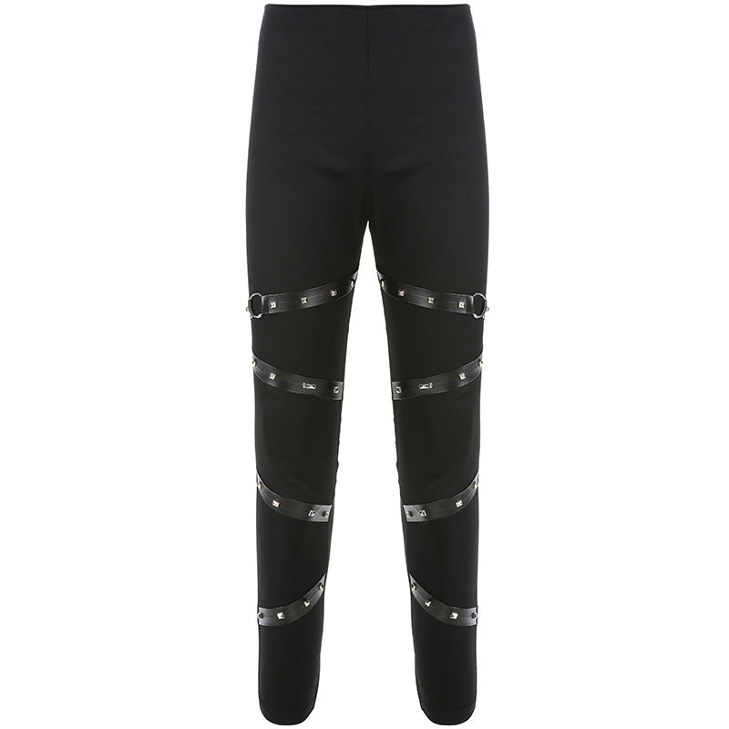 Streetwear Punk ribbon  leggings Angelwarriorfitness.com