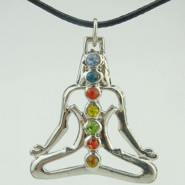 Yoga meditation Buddha statue necklace Angelwarriorfitness.com