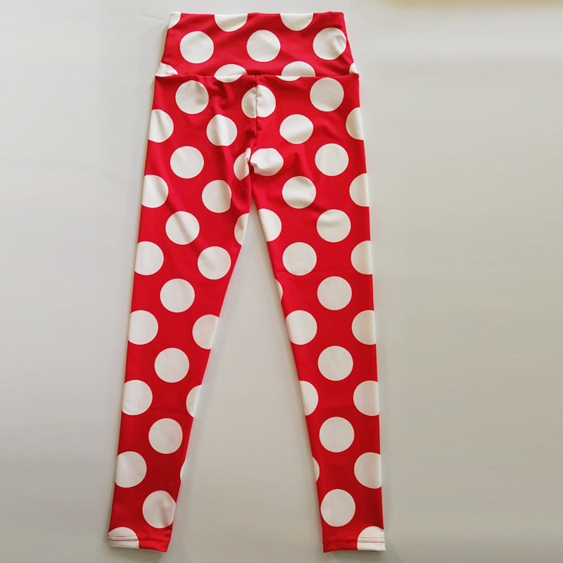 Red bottom white circle leggings Angelwarriorfitness.com