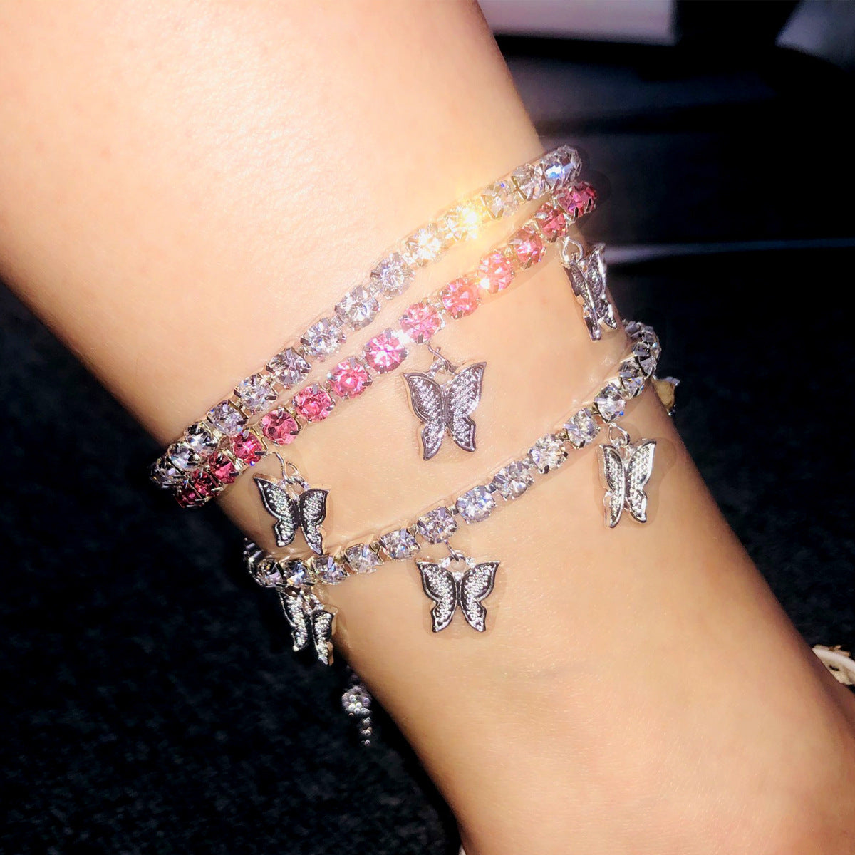 Butterfly Pendant Anklet Angelwarriorfitness.com