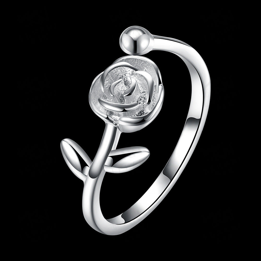 Beautiful rose tail ring sterling silver ring Angelwarriorfitness.com