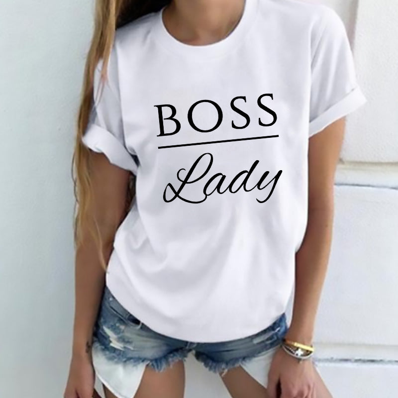 Ladies Casual Fashion Letter T Shirt Funny Female T Shirt Angelwarriorfitness.com