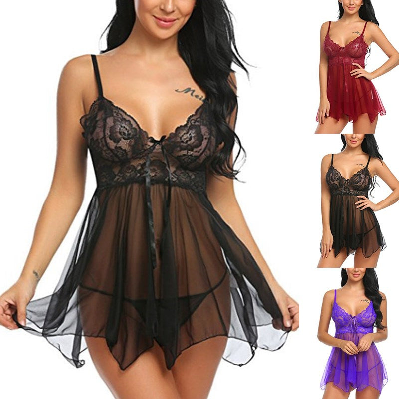 Sexy Lingerie Sexy Lingerie Front Slit Nightdress Angelwarriorfitness.com