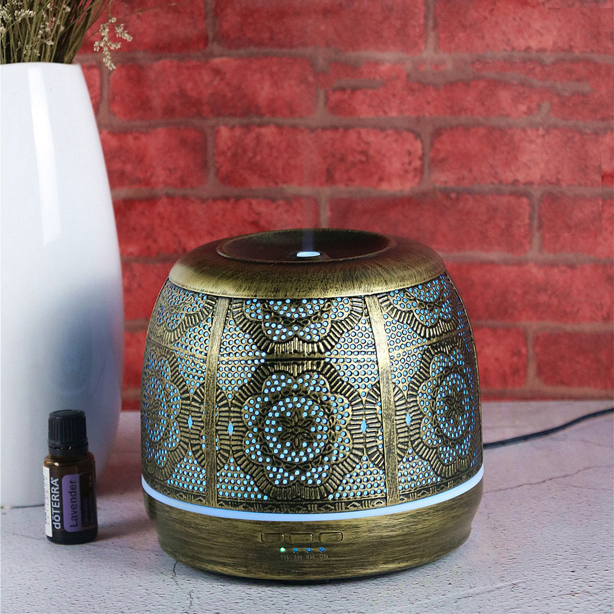 Wrought Iron Hollow Aroma Diffuser Humidifier Office Mute Aroma Diffuser Angelwarriorfitness.com