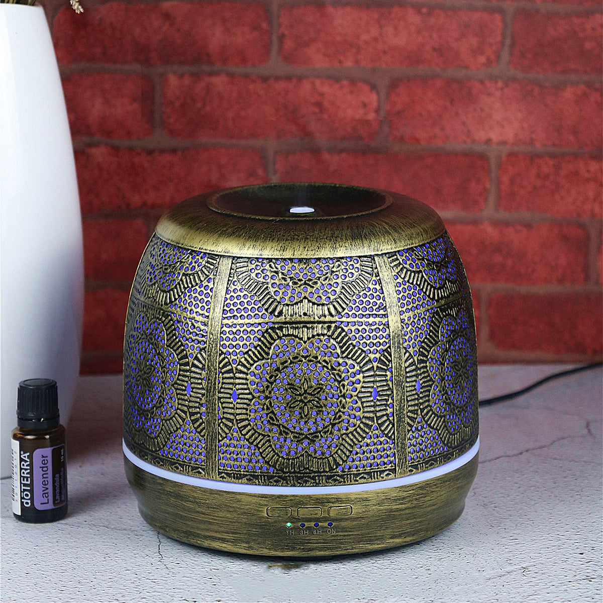 Wrought Iron Hollow Aroma Diffuser Humidifier Office Mute Aroma Diffuser Angelwarriorfitness.com