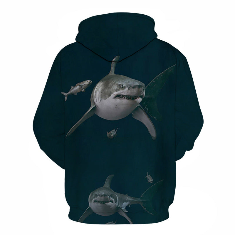 Shark Pullover Loose Hoodie For  Men And Women 3 D Hoodies Angelwarriorfitness.com