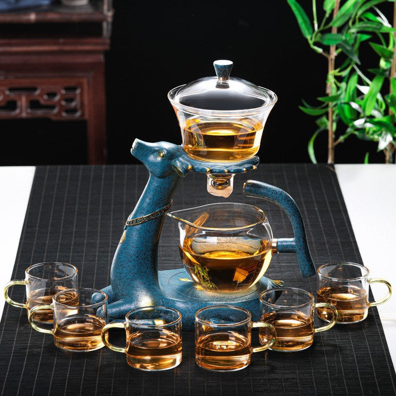 Creative Deer Glass Teapot Heat-resistant Glass Teapot Infuser Tea Turkish Drip Pot Angelwarriorfitness.com