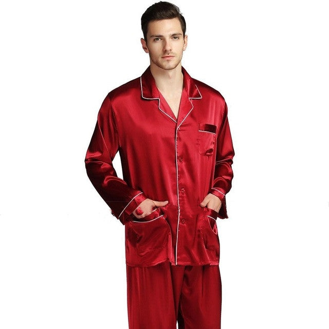 Mens Pajama Set Winter Sleepwear Men Homewear Warm Nightwear Angelwarriorfitness.com