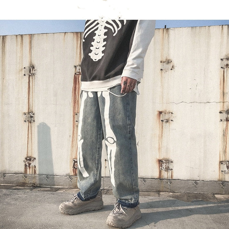 Mens Streetwear Hip Hop Harem Pants High Wasit Denim Pants Angelwarriorfitness.com