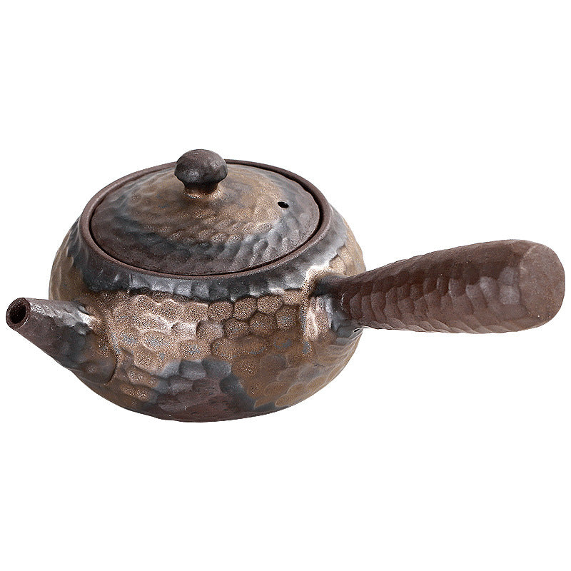 Handmade Stoneware Kiln Change Teapot, Hand-held Teapot Single Pot Angelwarriorfitness.com