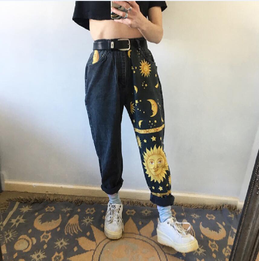 Europe And The United States New Ladies Fashion Fashion Printed Harem Pants Loose Jeans Angelwarriorfitness.com