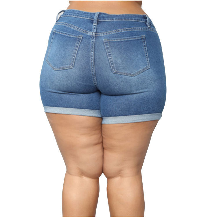 Women'S Plus Size Stretch Denim Shorts Angelwarriorfitness.com